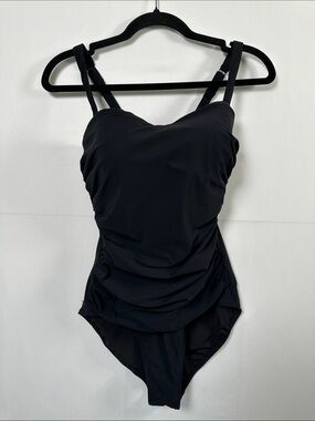 Profile By Gottex Tummy Control One Piece Swimsuit Black Size 10D NWOT